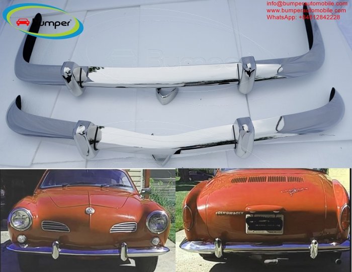 Volkswagen Karmann Ghia Euro style bumper (1956-1966) by stainless steel  (VW Karmann Ghia European Stoßfänger)