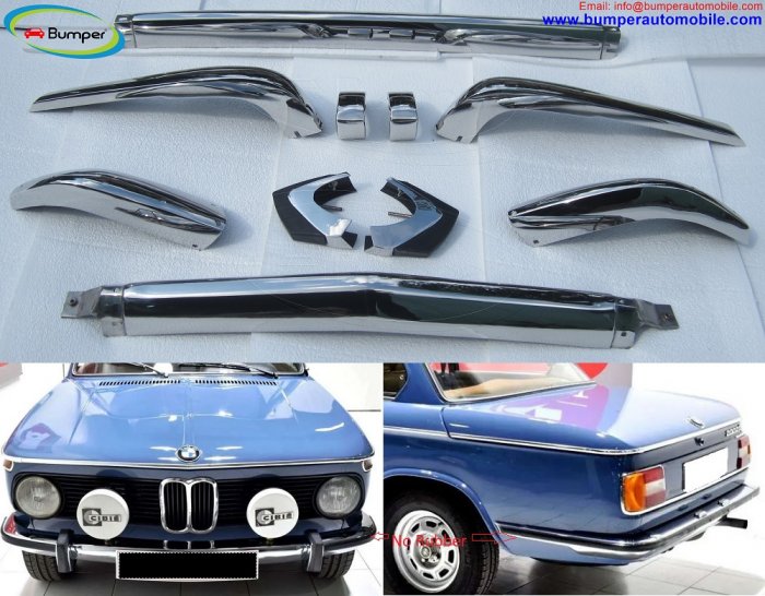 BMW 1502/1602/1802/2002 bumpers (1971-1976)