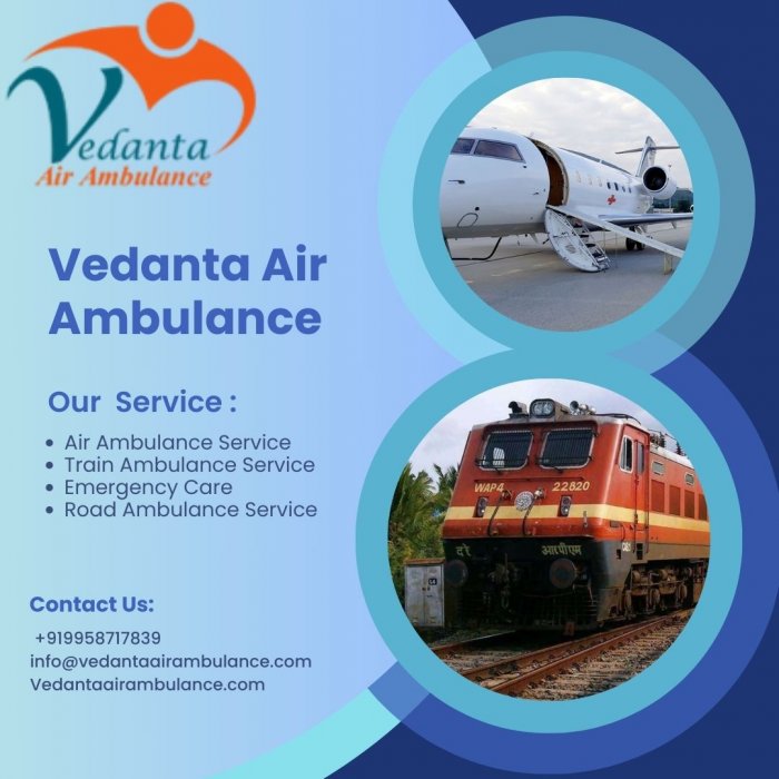 Hire Advanced Vedanta Air Ambulance service in Amritsar with Life Saving ICU Setup