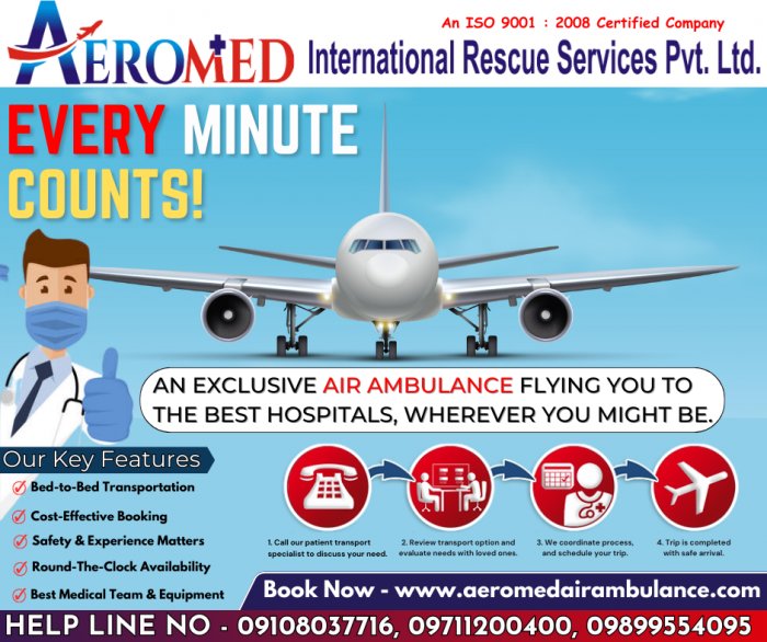 Aeromed Air Ambulance Service in Bangalore: Cost-Effective and Comprehensive Medical Transportation Solution