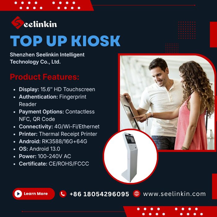15.6 Inch Floor Standing Top Up Kiosk - Shenzhen Seelinkin