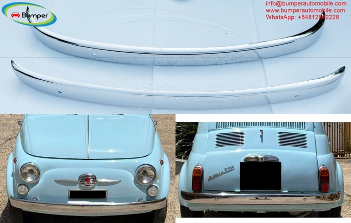Fiat 500 bumper by stainless steel (1957-1975)