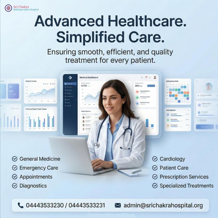 Trusted Multispeciality Hospital in South Chennai | Expert Doctors, Affordable Care Since 2003 | Sri Chakra Multi Speciality Hospital