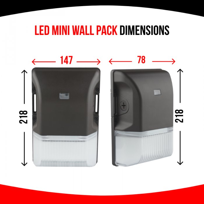 30W LED Mini Photocell Sensor Wall Pack Light